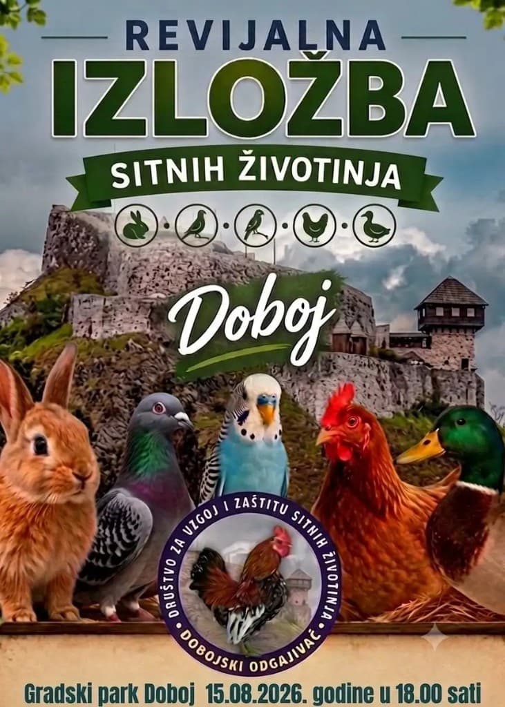 Small animal fair in Doboj – August 15, 2026 (Doboj City Park)