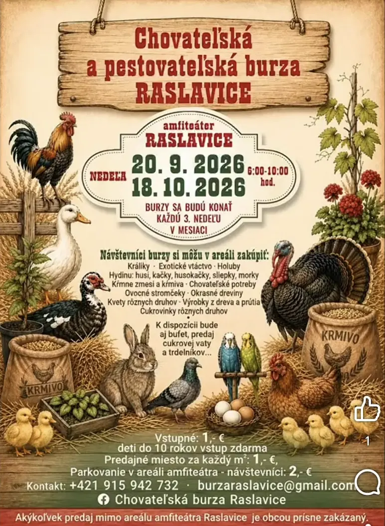 Berza sitnih životinja Raslavice – 18. октобар 2026. (Raslavice)