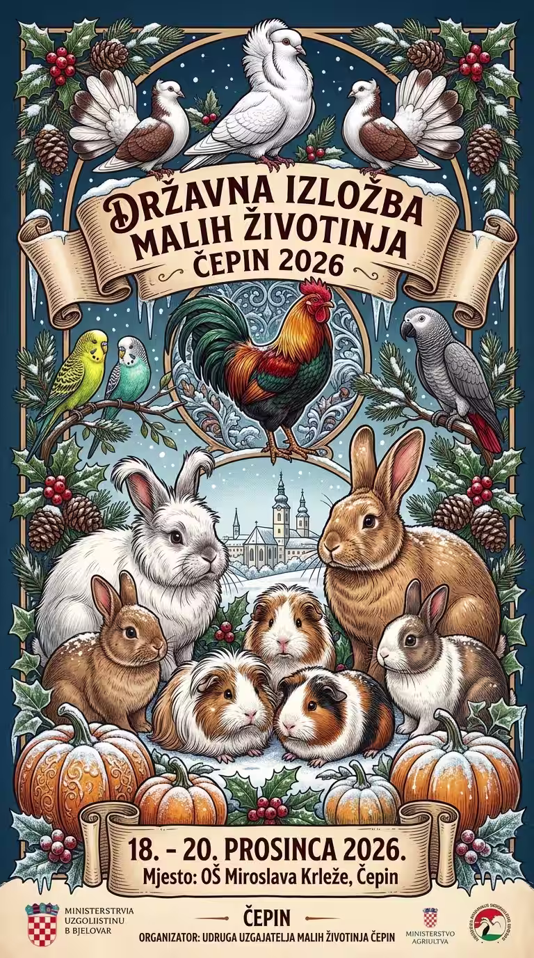 Small animal fair in Čepin – December 18, 2026 (Miroslav Krleža Elementary School, Čepin)