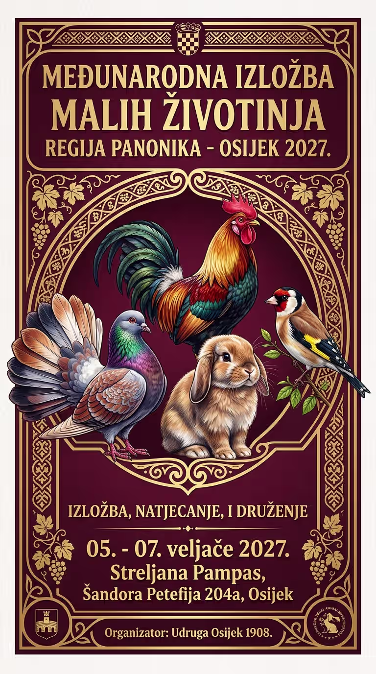 Small animal fair in Osijek – February 7, 2027 (Pampas Shooting Range)