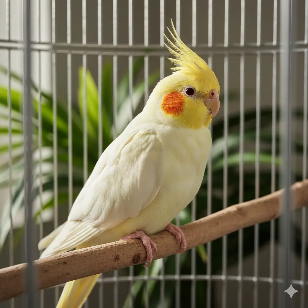 Papagaj Nimfa Lutino