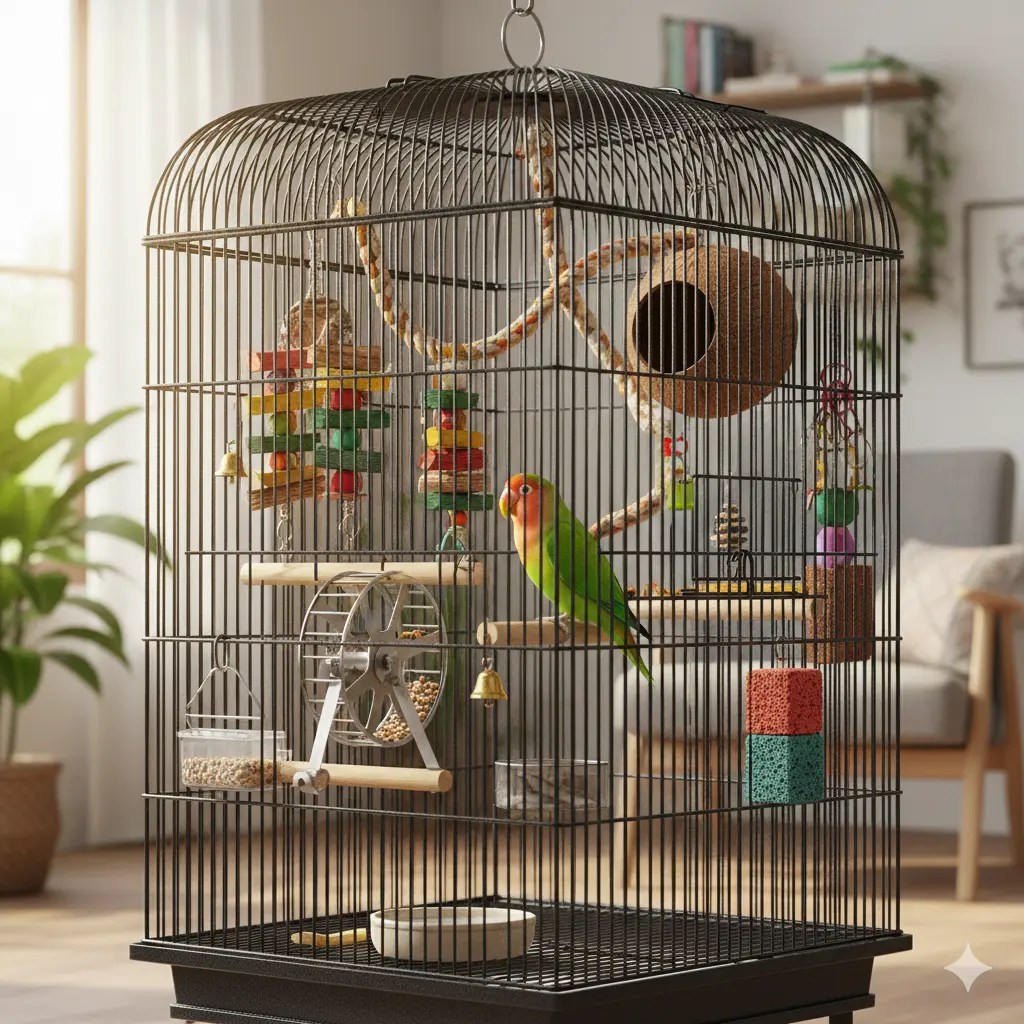 kavez za rozenkolisa sa igračkama mentalna stimulacija