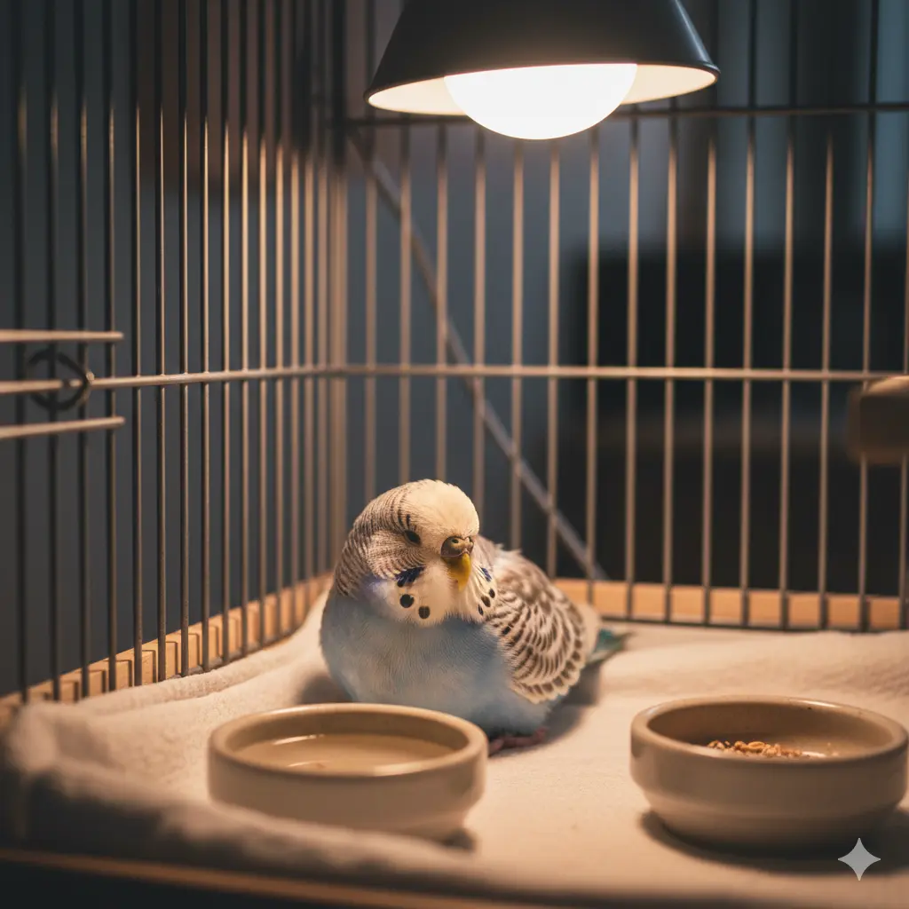 Postupak utopljavanja bolesne tigrice pomoću lampe za održavanje telesne temperature.